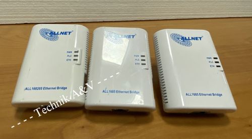 Allnet Powerline Ethernet Adapter ALL1685/ALL168205 (3 Stück)