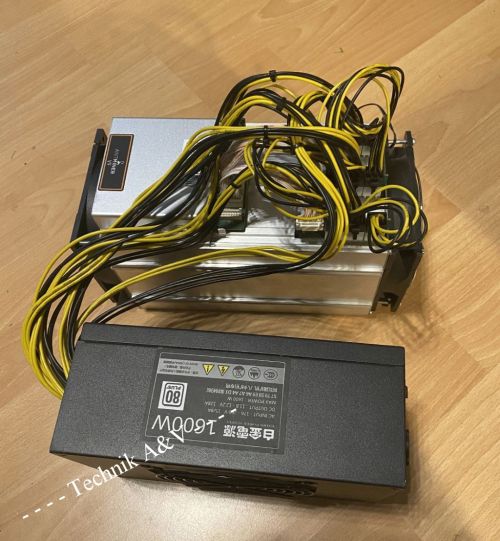 Antminer V9 mit 1600 Watt Mining Netzteil