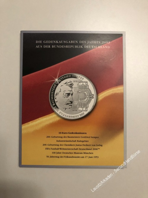 10 Euro Gedenkmünzensatz - Jahrgang 2003