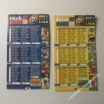 Fussball Spielpläne Rückrunde 97/98 und Hinrunde 98/99